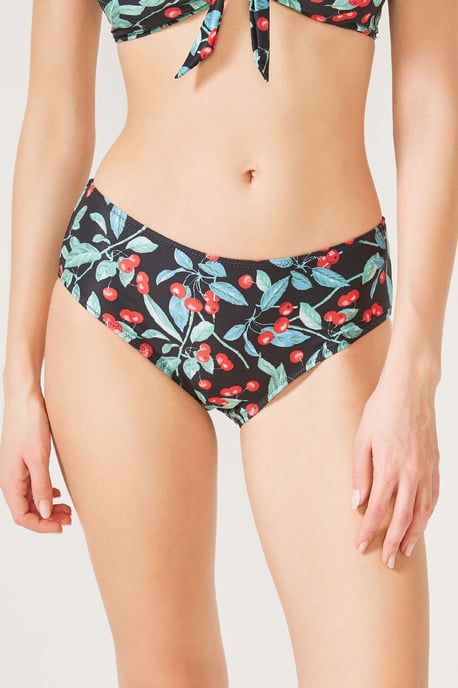 Blumen-Mid-Waist-Hipster-Bikini-Unterteil - Image 1