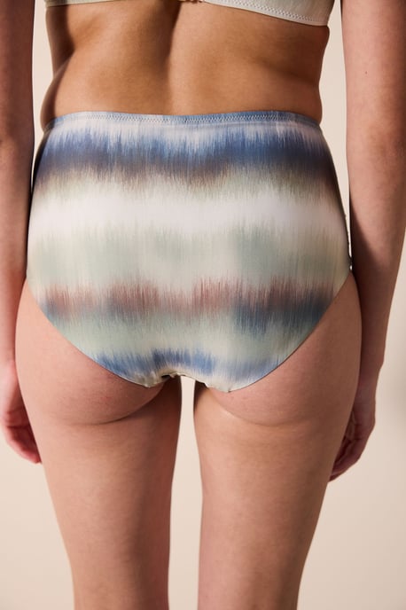 Penti Hoch geschnittene Rüschen-Bikinihose mit Bindegürtel im Tie-Dye-Look - Mehrfarbig - Image 2