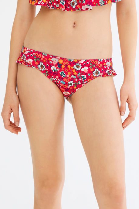 Blumige Low-Waist Hipster-Bikinihose - Image 1