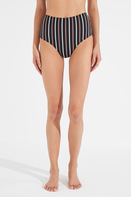 Hochtaillierte gestreifte Hipster-Bikini-Hosen - Image 1