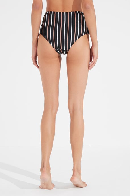 Hochtaillierte gestreifte Hipster-Bikini-Hosen - Image 3