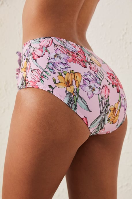 Hochtaillierte Blumen-Hipster-Bikinihosenträger - Image 3
