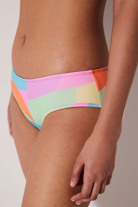 Geometrische Mid-Waist Hipster Bikini-Höschen - Image 3