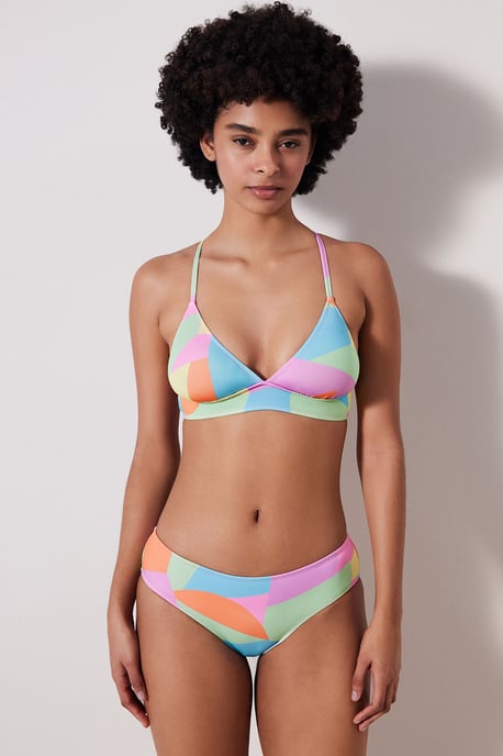 Geometrische Mid-Waist Hipster Bikini-Höschen - Image 5