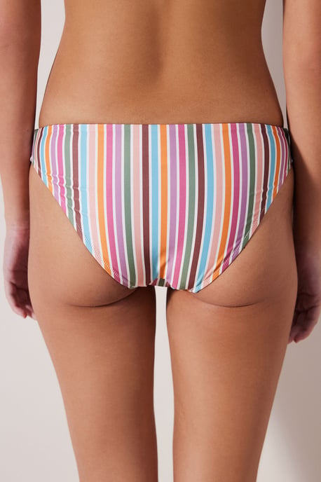 Gestreifte Bikini-Hosen mit mittlerer Taille - Image 2