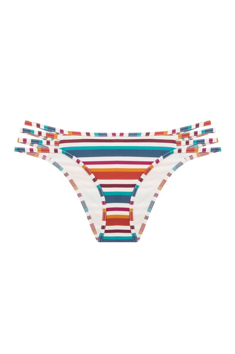 Tiefe taillierte gestreifte Hipster-Bikini-Hosen - Image 3