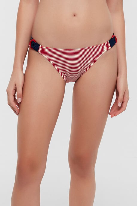 Hüftbund Bikini-Hosen mit Streifen - Image 1