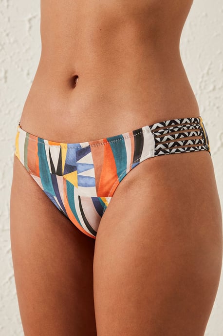 Penti Geometrische Mid-Waist Hipster-Bikinihose - Mehrfarbig - Image 1