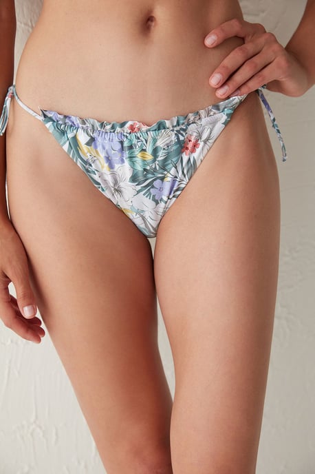 Bikini-Höschen mit Blumenrüsche in mittelhoher Taille - Image 2