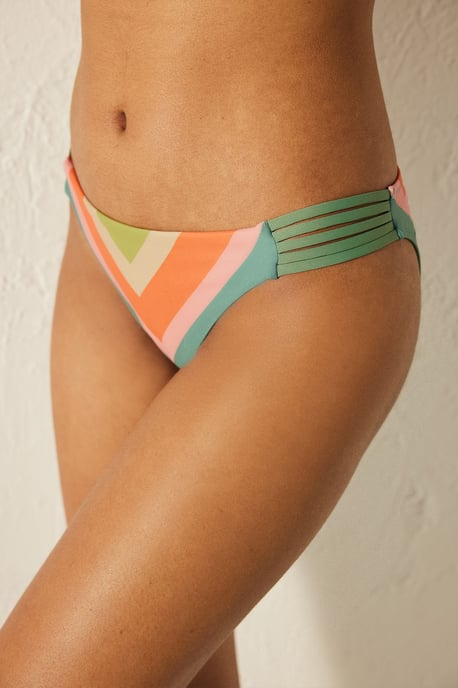 Mittel-Taille Geometrische Hipster Bikini-Höschen - Image 1