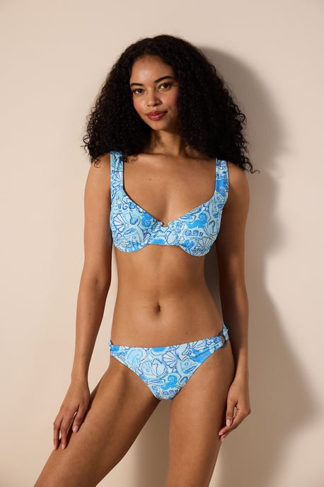 Blumige Hüfthosen-Bikiniunterteile mit mittlerer Taille - Image 4