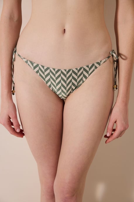 Geometrische Glitzer-Bikini-Höschen mit Bindebändern - Image 1