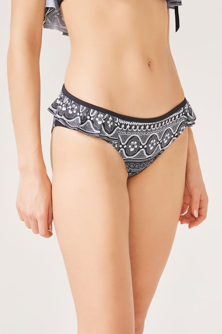 Tief-Taillierte Geometrische Hipster-Bikiniunterteile - Image 1