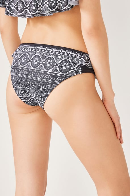 Tief-Taillierte Geometrische Hipster-Bikiniunterteile - Image 2