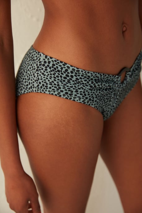 Leopard Mid-Waist Hipster-Bikini-Unterteile - Image 2