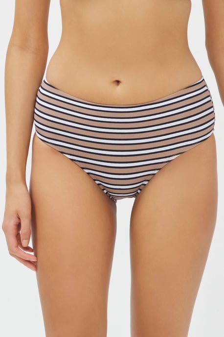 Hochtaillierte gestreifte Hipster-Bikinihose - Image 2