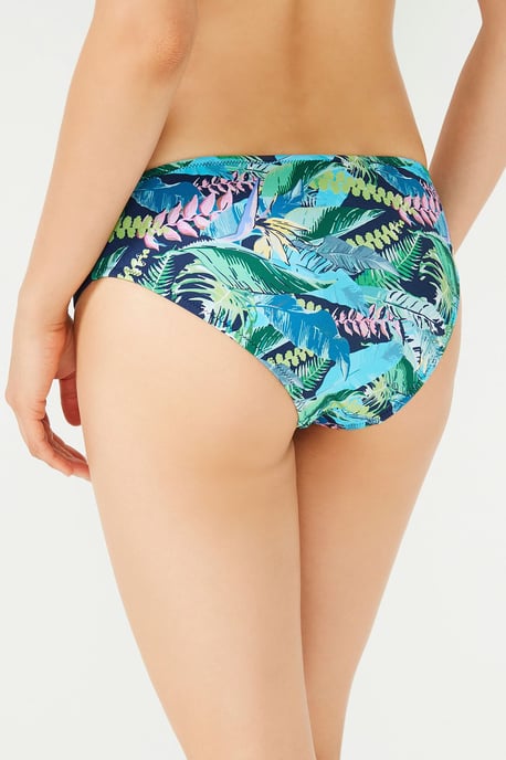 Hüftbedeckende Bikinislips mit tropischem Muster - Image 2