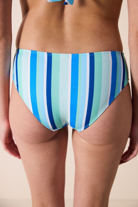 Gestreifte Hüfthosen-Bikiniunterteile mit mittlerer Taille - Image 3