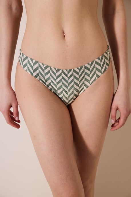 Mittelhohe Glitzer-Geometrische Bikini-Höschen - Image 1