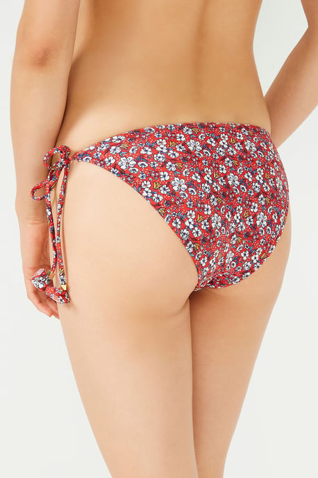 Blumige Low-Waist Bindebikini-Unterteile - Image 2