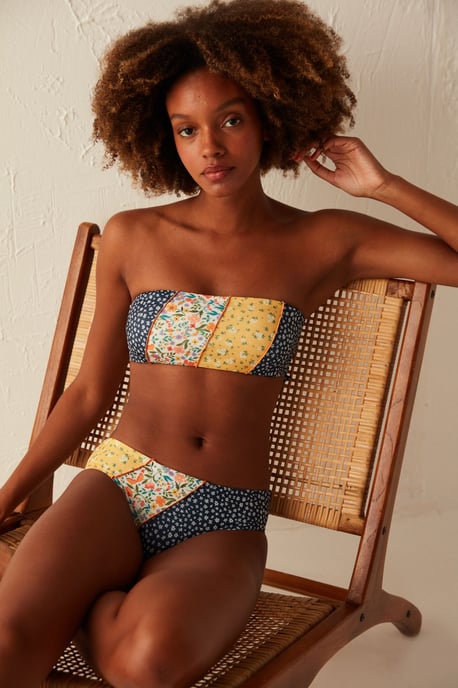 Blumige Mid-Waist Hipster-Bikiniunterteile - Image 1