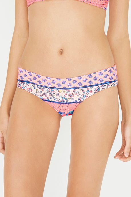 Florale Mid-Waist Hipster-Bikini-Hosen - Image 1