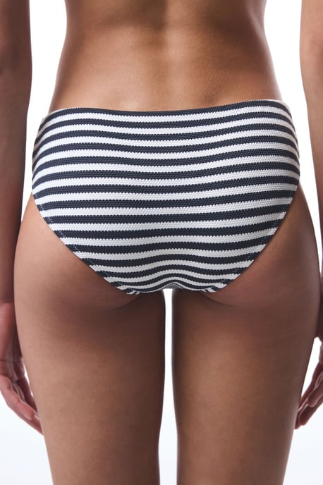 Gestreifte Mid-Waist Hipster-Bikini-Höschen - Image 2