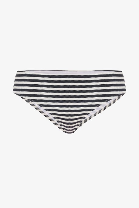 Gestreifte Mid-Waist Hipster-Bikini-Höschen - Image 5