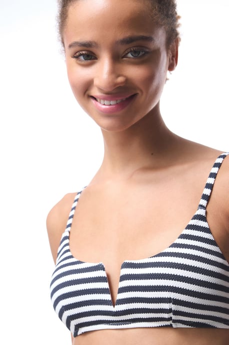 Gestreifter Underwire-Bikini-Oberteil - Image 3