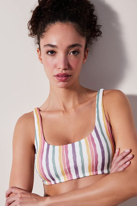 Penti Gestreiftes Bralette-Bikinioberteil - Mehrfarbig - Image 1