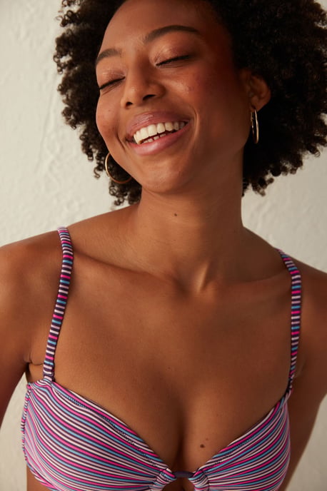 Penti Gestreiftes Cut-out Bandeau-Bikinioberteil - Mehrfarbig - Image 4