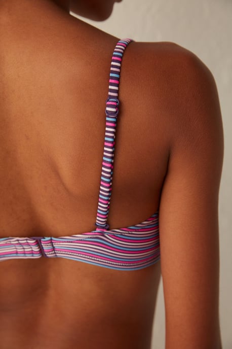 Penti Gestreiftes Cut-out Bandeau-Bikinioberteil - Mehrfarbig - Image 5