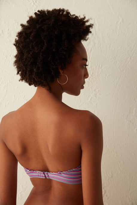 Penti Gestreiftes Cut-out Bandeau-Bikinioberteil - Mehrfarbig - Image 6
