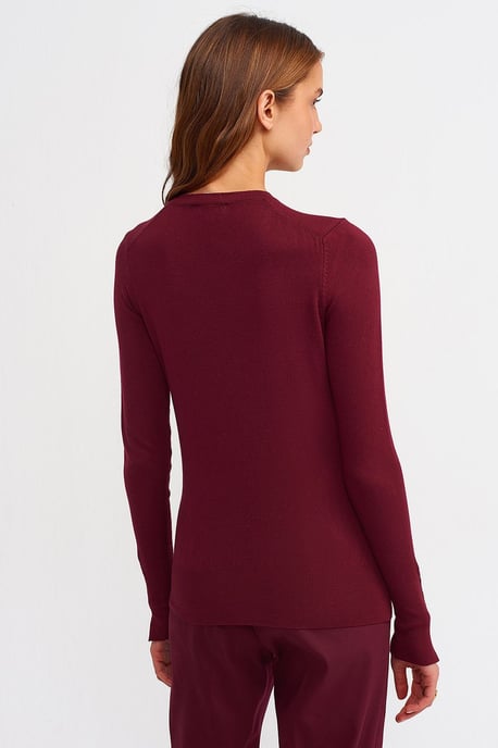 Rippstrick Rundhals Slim Fit Pullover - Image 2