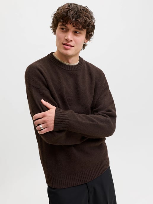 Jack & Jones Soho Ollie Knit Crew Neck Braun - Image 3