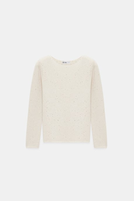 Bootshaus-Ausschnitt Pailletten Strickpullover - Image 6