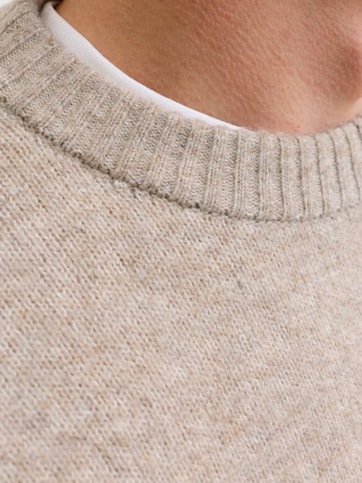Jack & Jones Soho Ollie Knit Crew Neck Beige - Image 5