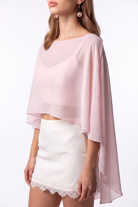 Lockere Chiffon-Bluse mit Rundhalsausschnitt - Image 2