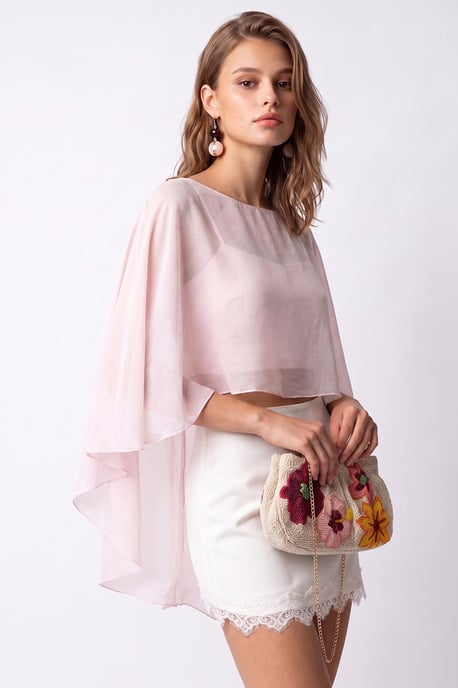 Lockere Chiffon-Bluse mit Rundhalsausschnitt - Image 3