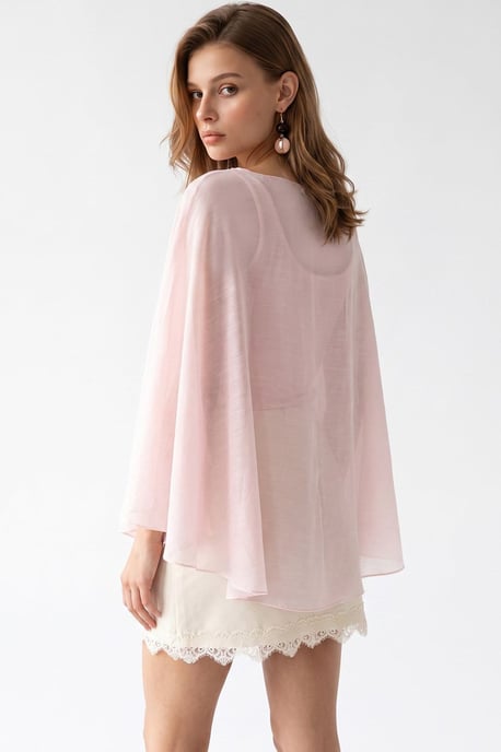 Lockere Chiffon-Bluse mit Rundhalsausschnitt - Image 5