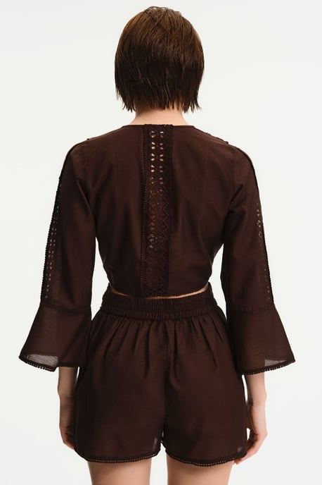 Crop-Bluse mit Bindungsdetail - Image 2