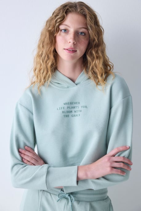 Druckierter Cropped-Hoodie für Frauen - Image 2