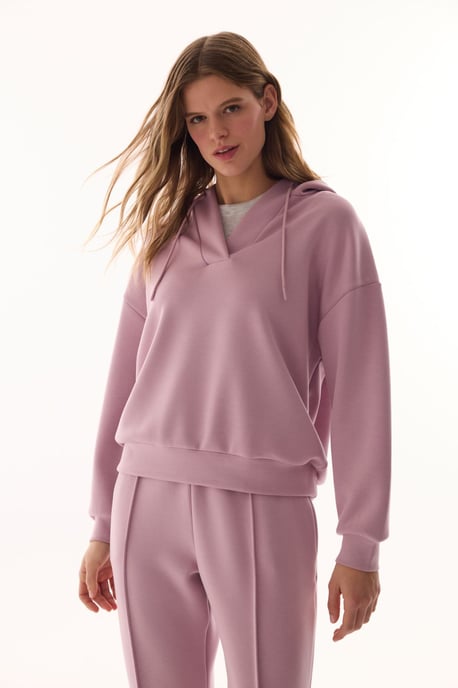 Oversized V-Neck Strick-Hoodie - Image 2