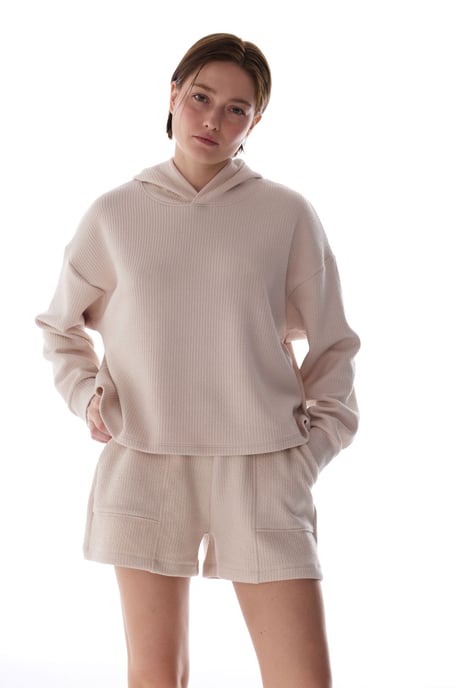 Übergroßer Strick-Hoodie - Image 1