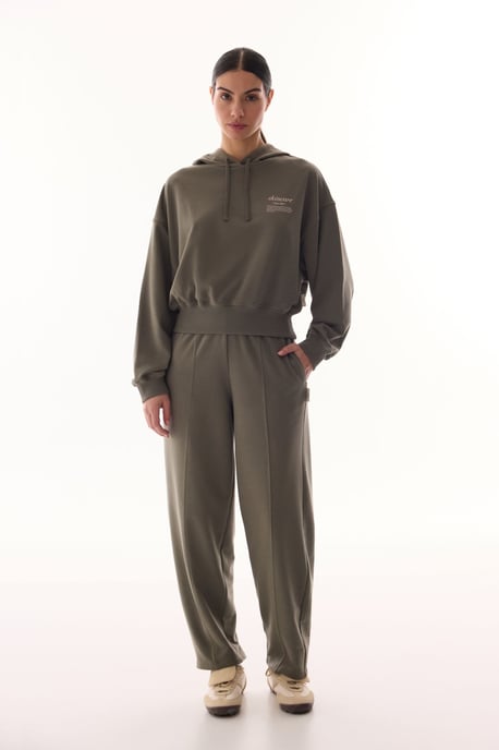 Übergroßer kurzer Strick-Hoodie - Image 2