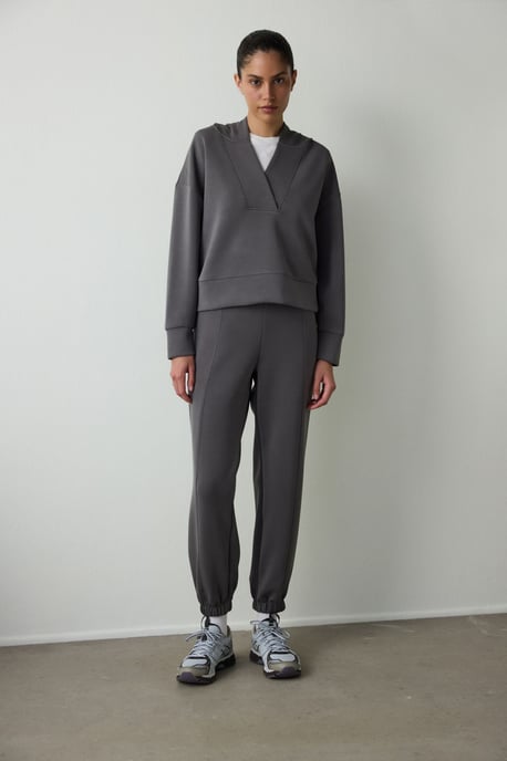 Damen Kurzarm Kapuzenpullover - Image 4