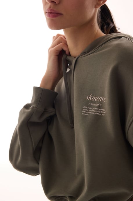 Übergroßer kurzer Strick-Hoodie - Image 4