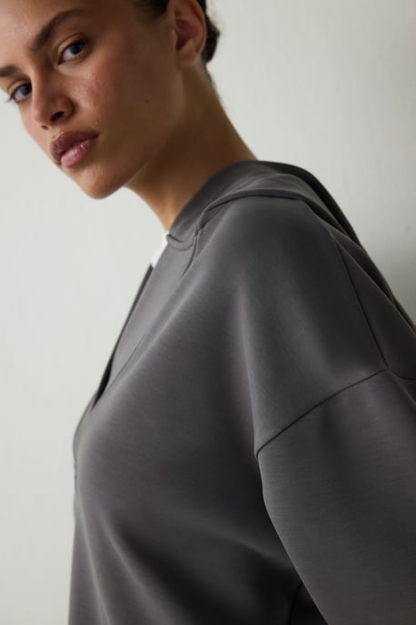 Damen Kurzarm Kapuzenpullover - Image 5