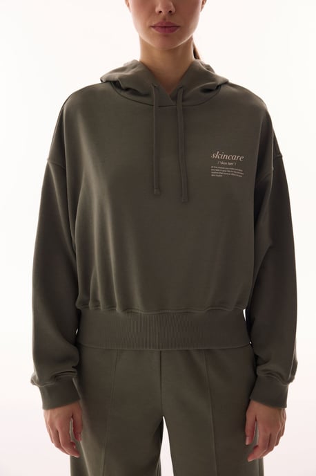 Übergroßer kurzer Strick-Hoodie - Image 6