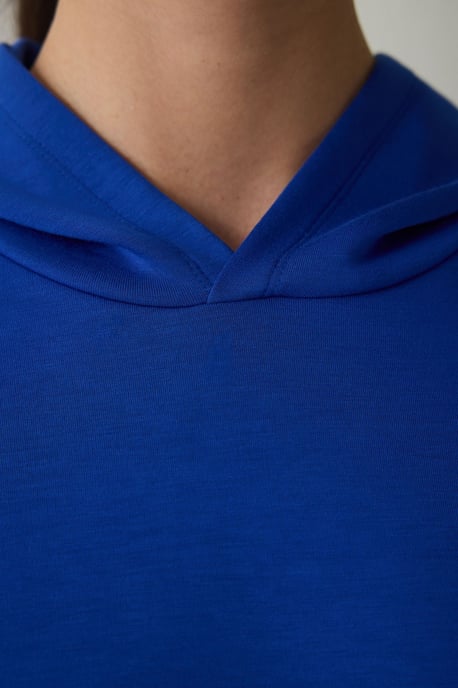 Damen Midi Schlicht Hoodie mit Kapuze - Image 4